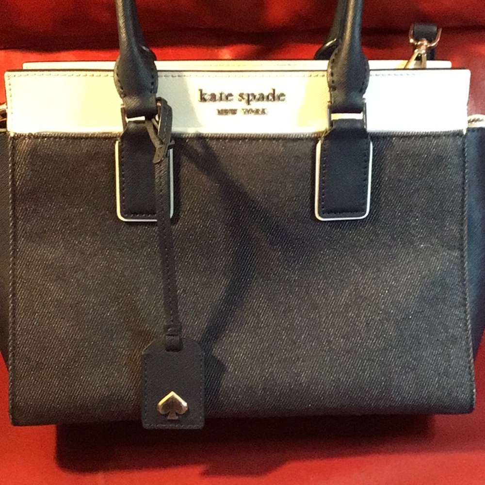 Kate Spade Cameron Color Block Denim & Leather - Picture 2 of 14